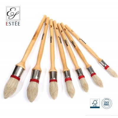 European Market Round Cleaning Chalk Paint Brush Wax Brush