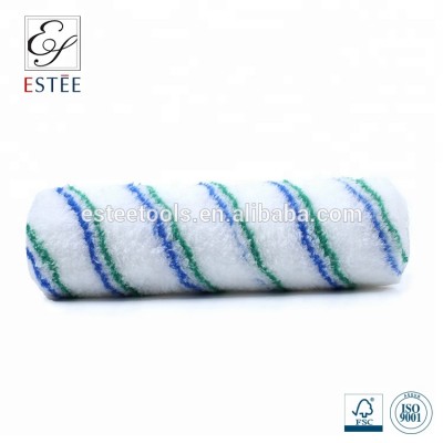 9 Inch Blue Stripes Paint Roller Sleeves Manufacturers with 38mm Pipe Dia